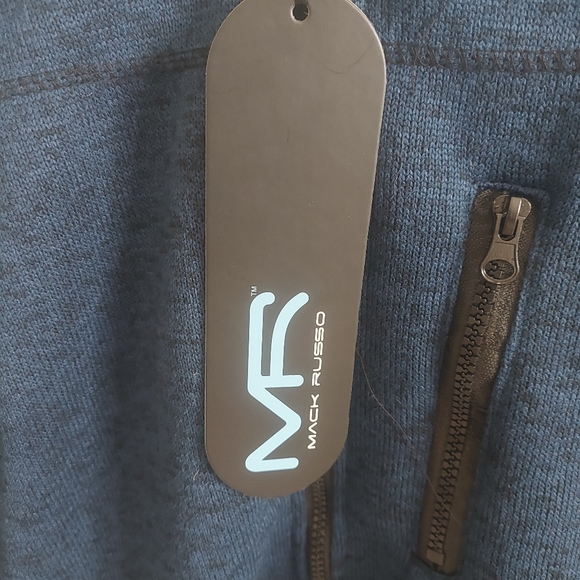 Mack Russo Men's Blue Hooded Jacket ~ XL - Picture 2 of 5